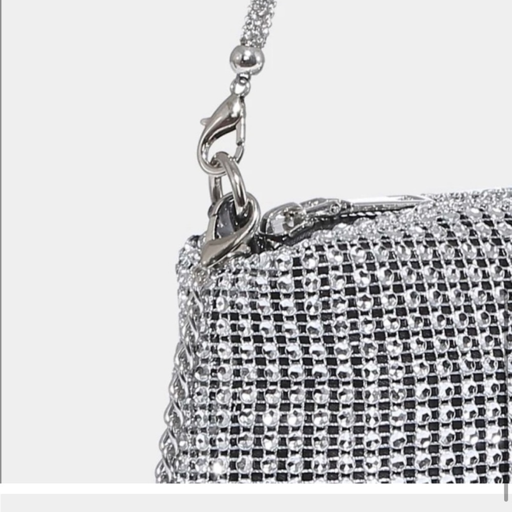 Silver Rhinestone Clutch - Picture 3 of 5